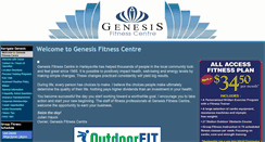 Desktop Screenshot of genesisfitnesscentre.com