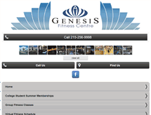 Tablet Screenshot of genesisfitnesscentre.com